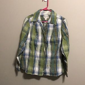 Christopher & Banks long sleeve textured blouse